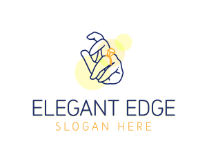 Diamond Ring Finger logo design