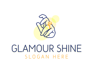 Diamond Ring Finger logo design