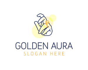 Diamond Ring Finger logo design