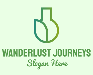 Organic Leaf Flask Logo
