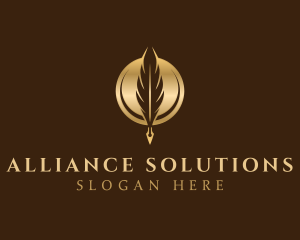 Luxury Quill Pen logo design