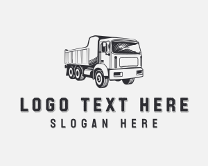 Vintage Dump Truck Logistics logo