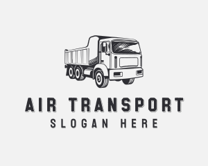 Vintage Dump Truck Logistics logo design