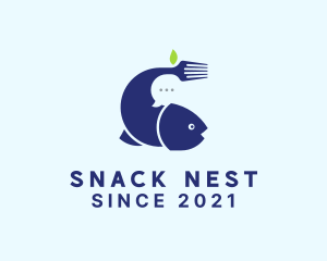 Seafood Restaurant Chat Delivery logo design