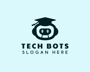 Android Robot Graduate logo design