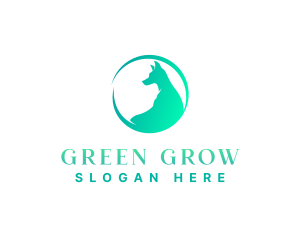 Green Pet Dog logo design