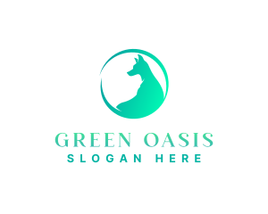 Green Pet Dog logo design