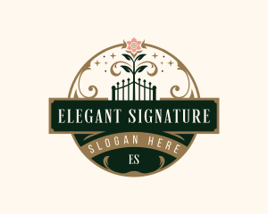 Elegant Vineyard Garden logo design