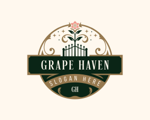 Elegant Vineyard Garden logo design