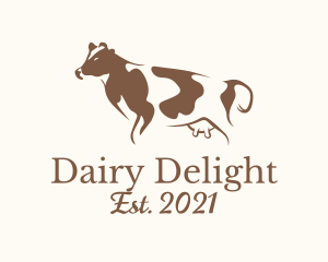 Brown Dairy Cattle  logo design