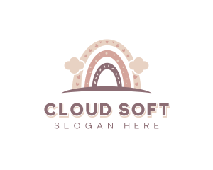 Cloud Boho Rainbow logo design