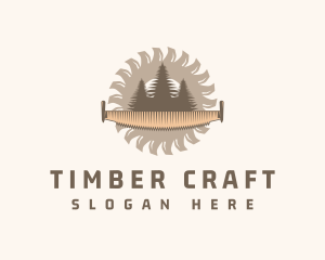 Forest Lumber Saw logo design