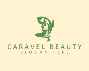 Floral Beauty Woman logo design