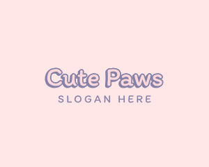 Cute Children Wordmark logo design