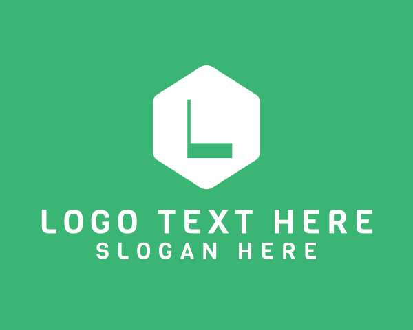 Green Hexagon logo example 3