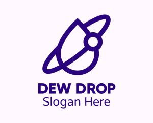 Purple Droplet Orbit logo design