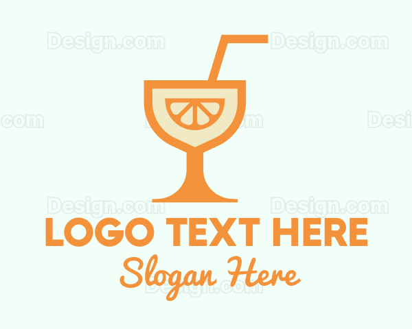 Orange Citrus Cocktail Logo