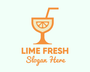 Orange Citrus Cocktail logo design