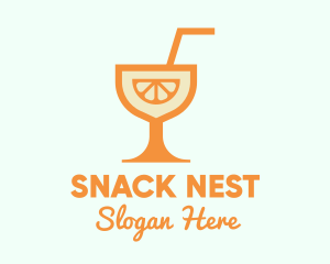 Orange Citrus Cocktail logo design