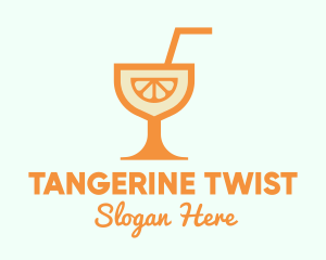 Orange Citrus Cocktail logo design