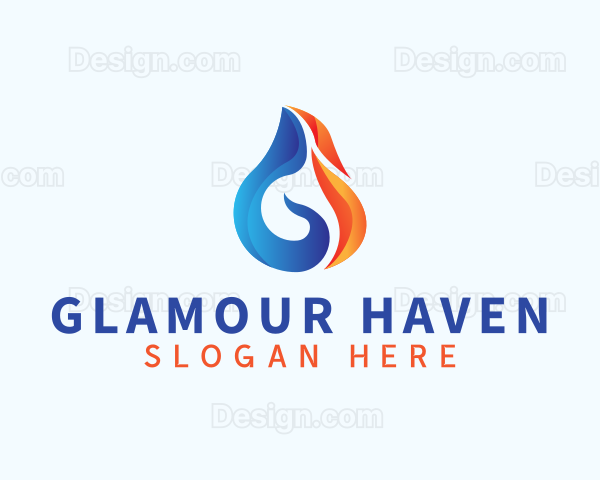 Droplet Flame Element Logo