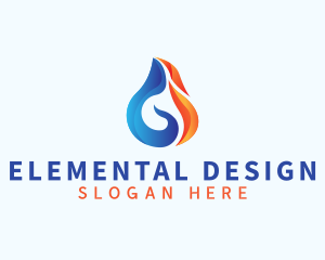 Droplet Flame Element logo