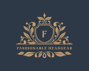 Luxury Floral Shield logo design