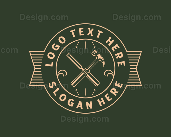 Woodworking Carpentry Tools Logo