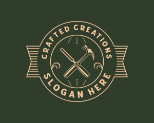 Woodworking Carpentry Tools logo design