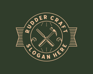 Woodworking Carpentry Tools logo design