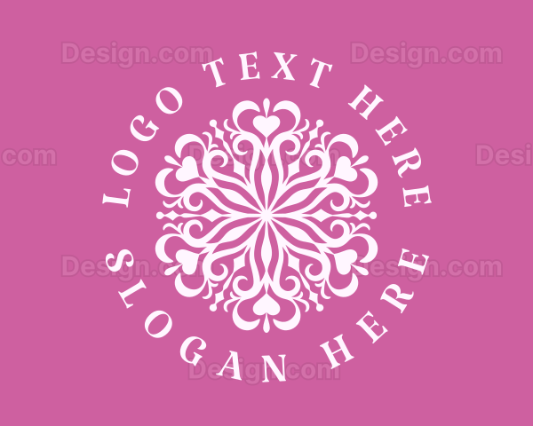 Pink Heart Mandala Logo