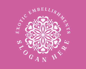 Pink Heart Mandala logo design