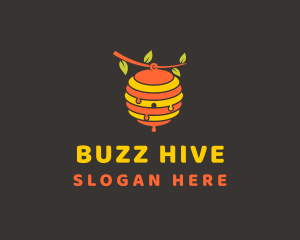 Tree Branch Beehive logo design