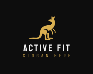 Kangaroo Animal Wildlife logo design