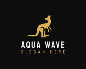 Kangaroo Animal Wildlife logo design