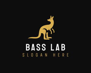 Kangaroo Animal Wildlife logo design