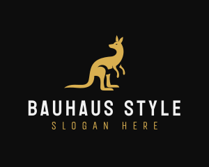 Kangaroo Animal Wildlife logo design