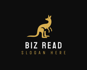 Kangaroo Animal Wildlife logo design