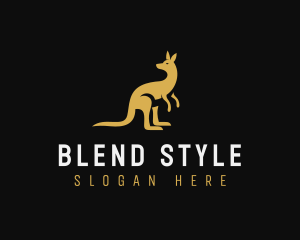 Kangaroo Animal Wildlife logo design