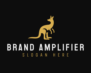 Kangaroo Animal Wildlife logo design