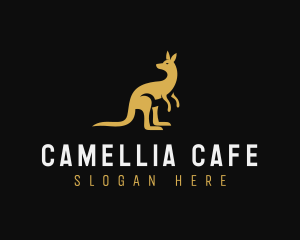 Kangaroo Animal Wildlife logo design