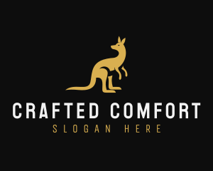 Kangaroo Animal Wildlife logo design