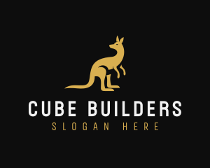 Kangaroo Animal Wildlife logo design