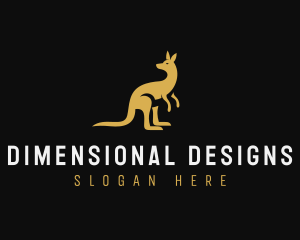 Kangaroo Animal Wildlife logo design