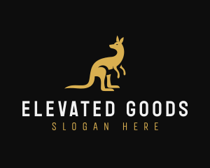 Kangaroo Animal Wildlife logo design