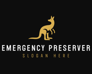 Kangaroo Animal Wildlife logo design