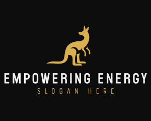 Kangaroo Animal Wildlife logo design