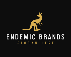 Kangaroo Animal Wildlife logo design