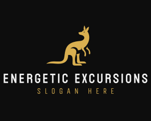 Kangaroo Animal Wildlife logo design