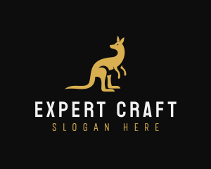 Kangaroo Animal Wildlife logo design